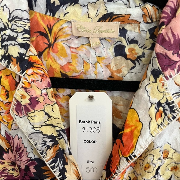 NWT Anthropologie Barok Floral Crochet Button Down Maxi Shirt Dress Size S/M - Picture 9 of 10